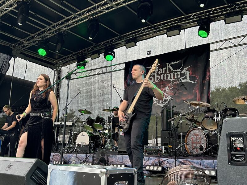 Dark Lightning live, the whole band on stage, 27th July 2024